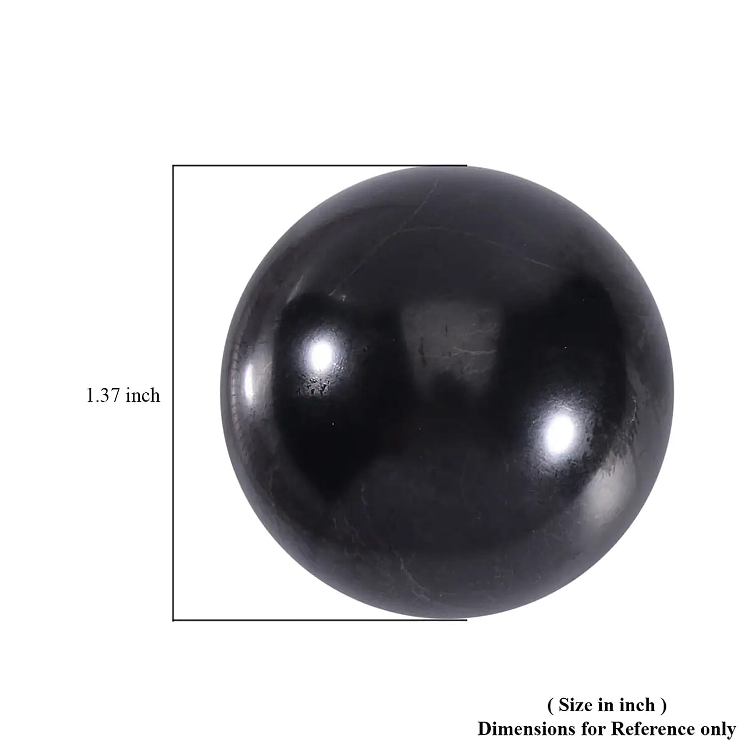 Shungite Sphere Polished Ball, Black Stone Sphere For Home Decor, Black Crystal Home Decor, Gemstone Ball Decor (3cm) 225.00 ctw