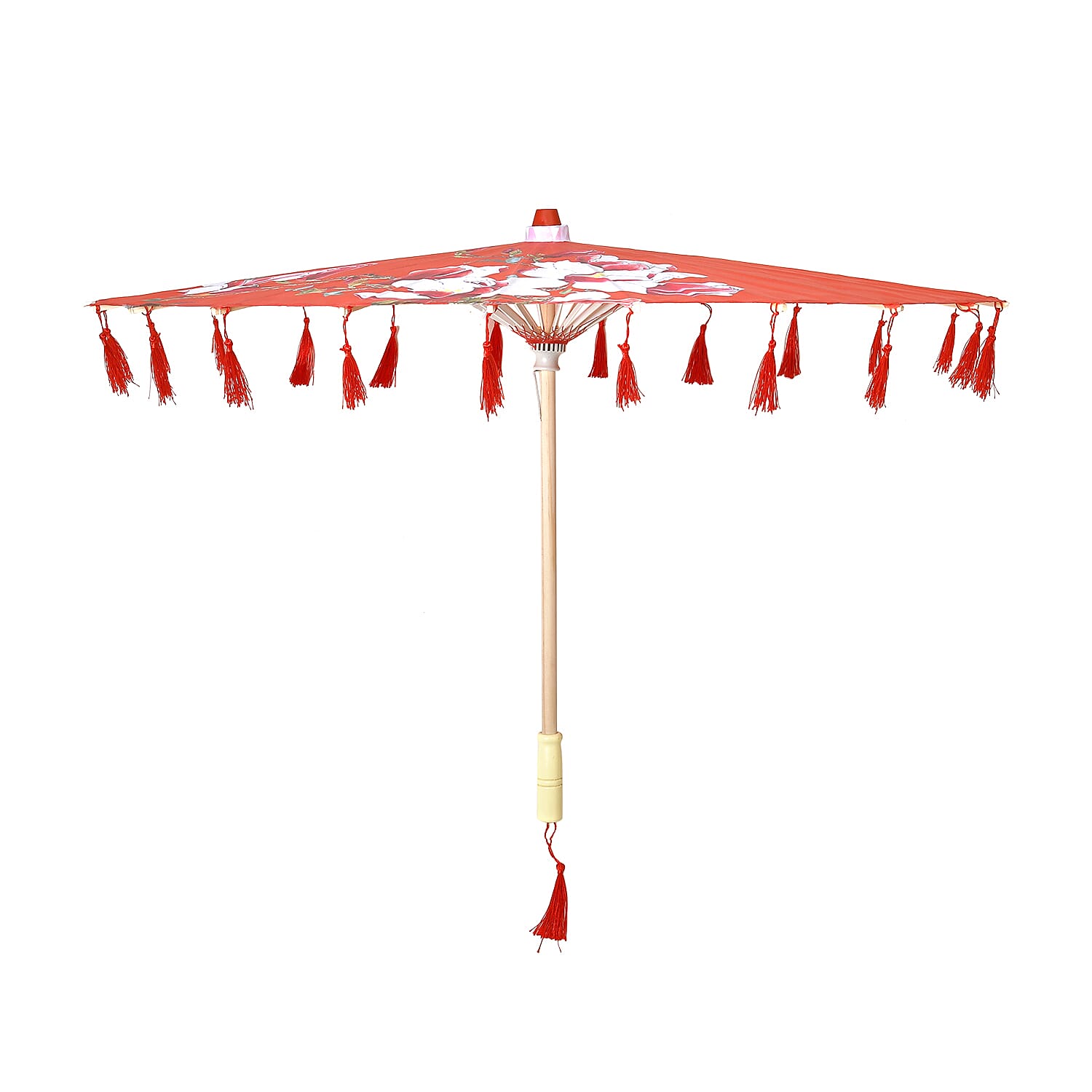 Red Color Floral Pattern Umbrella (32)