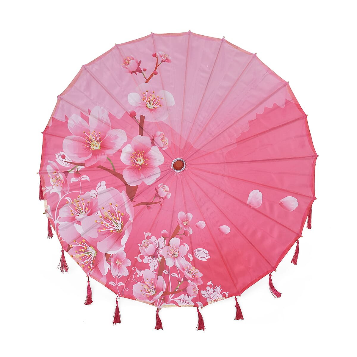Pink Color Floral Pattern Umbrella (32) image number 1