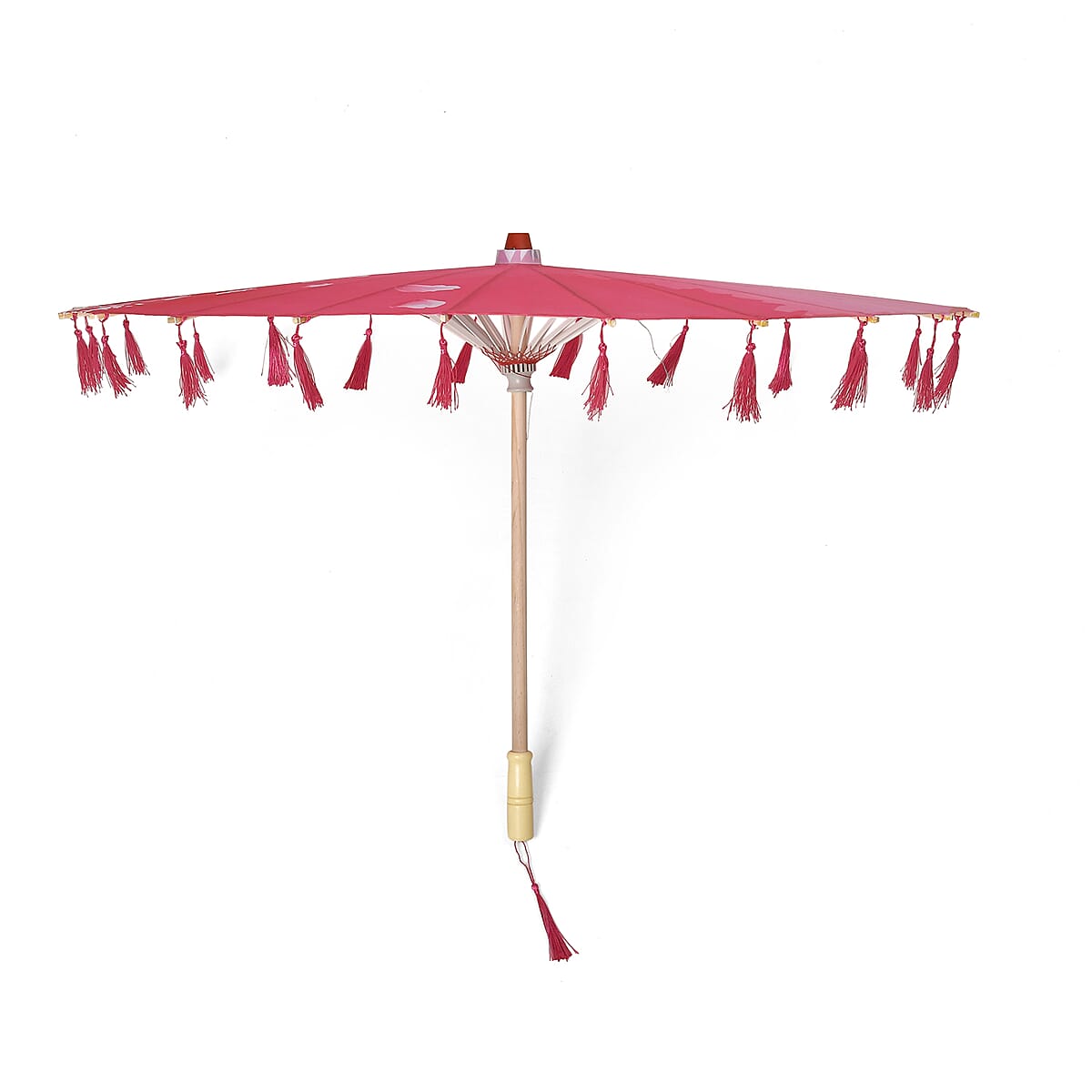 Pink Color Floral Pattern Umbrella (32) image number 2