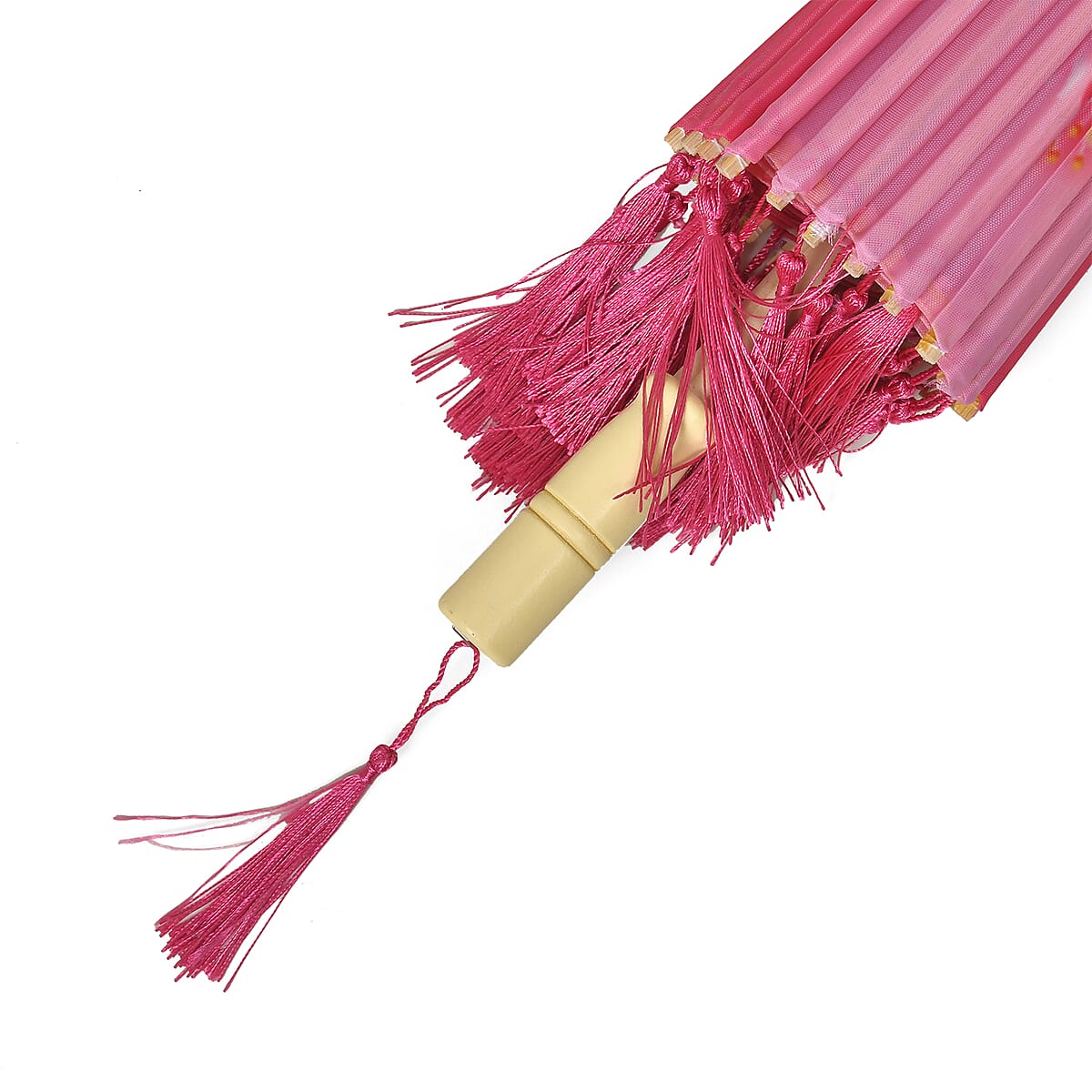 Pink Color Floral Pattern Umbrella (32) image number 4