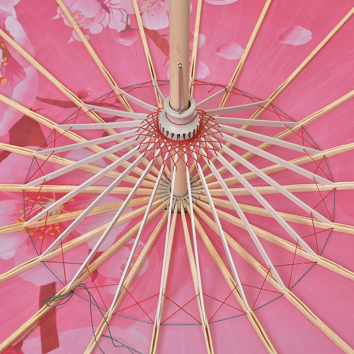 Pink Color Floral Pattern Umbrella (32) image number 5