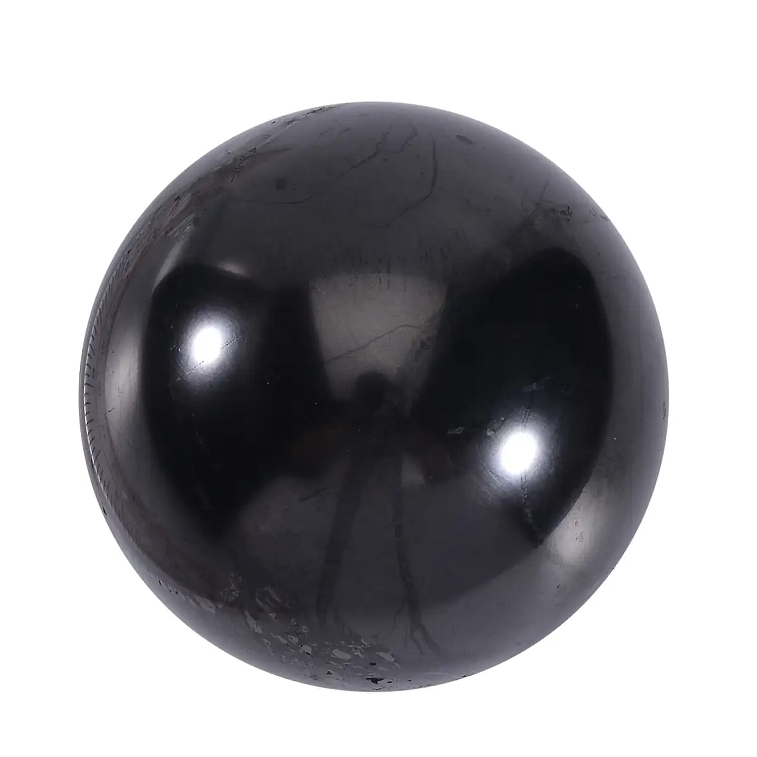 Shungite Sphere Polished Ball, Black Stone Sphere For Home Decor, Black Crystal Home Decor, Gemstone Ball Decor (5cm) 800.00 ctw