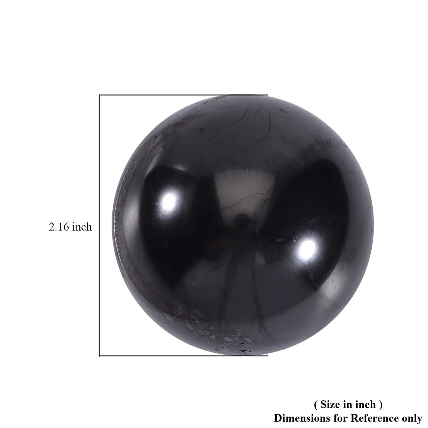 Shungite Sphere Polished Ball, Black Stone Sphere For Home Decor, Black Crystal Home Decor, Gemstone Ball Decor (5cm) 800.00 ctw