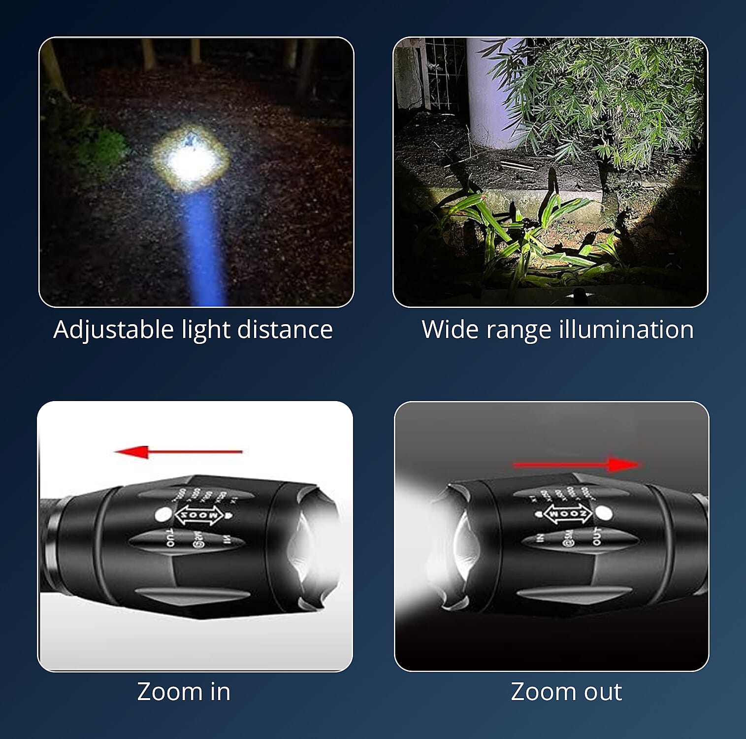 High Performance Flash Light (3 AAA Battery Not Included) (5.5)