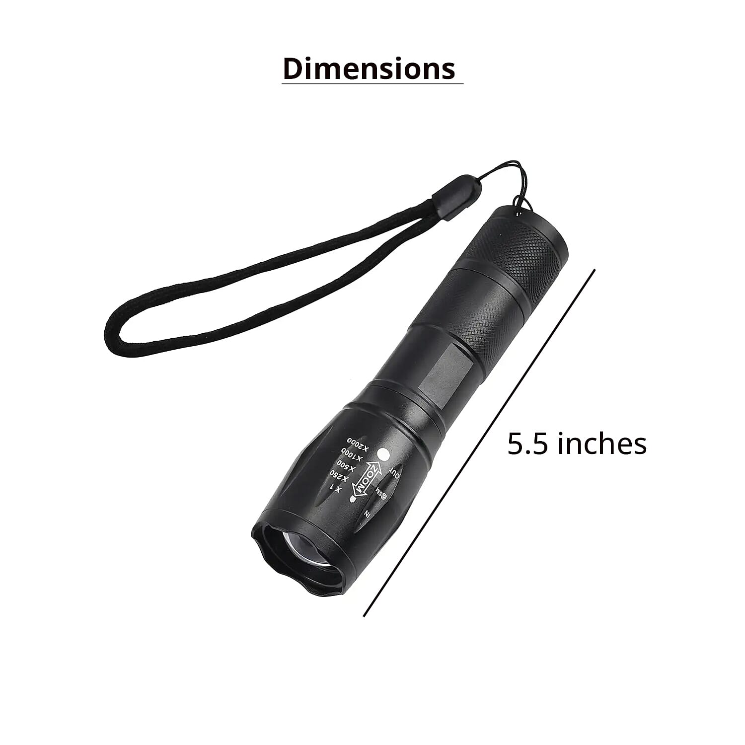 High Performance Flash Light (3 AAA Battery Not Included) (5.5)