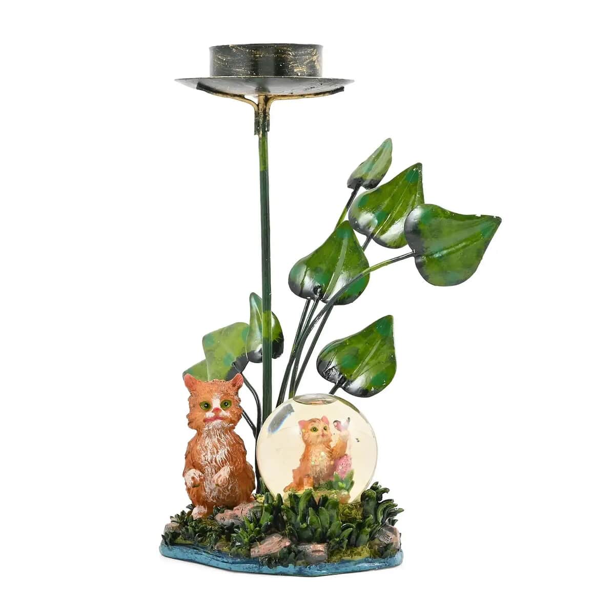 Cat Candle Holder with Water Globe image number 5