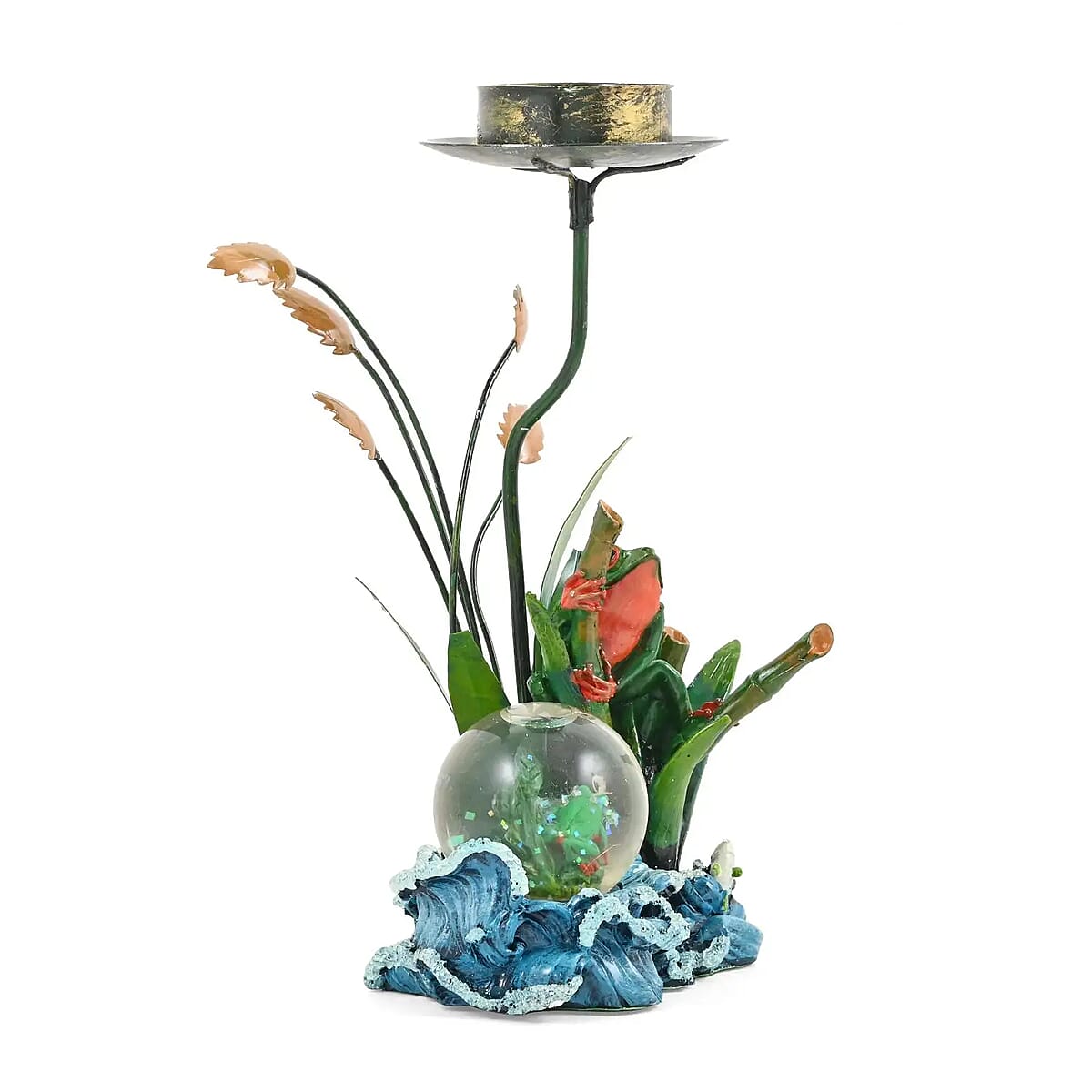 Frog Candle Holder with Water Globe image number 4