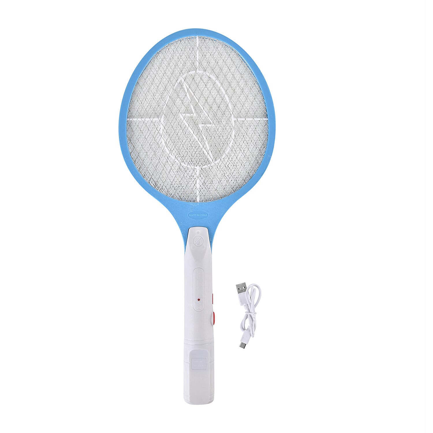 Rechargeable Handheld Zapper Mosquito Swatter - Blue (Powered by USB Cable)