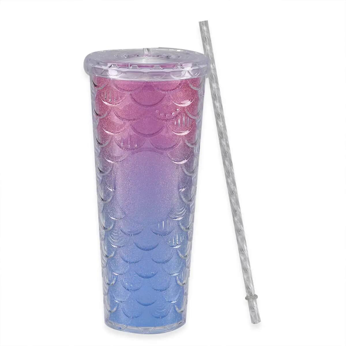 720ML Fish Scale Water Mug - Blue image number 0