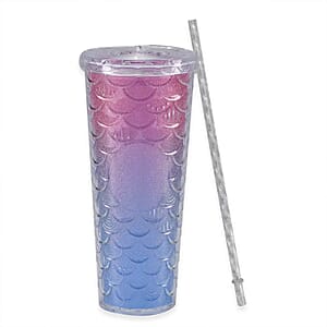 720ML Fish Scale Water Mug - Blue