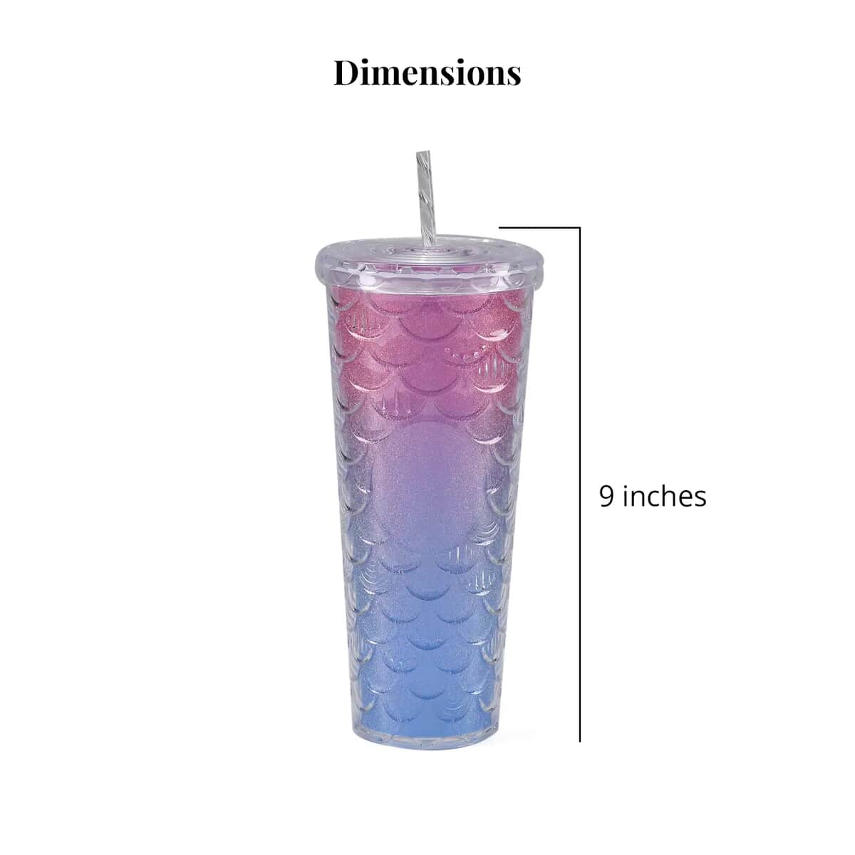 720ML Fish Scale Water Mug - Blue image number 7