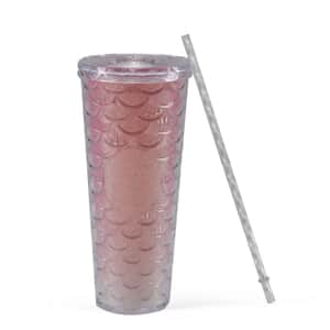 720ML Fish Scale Water Mug - Pink