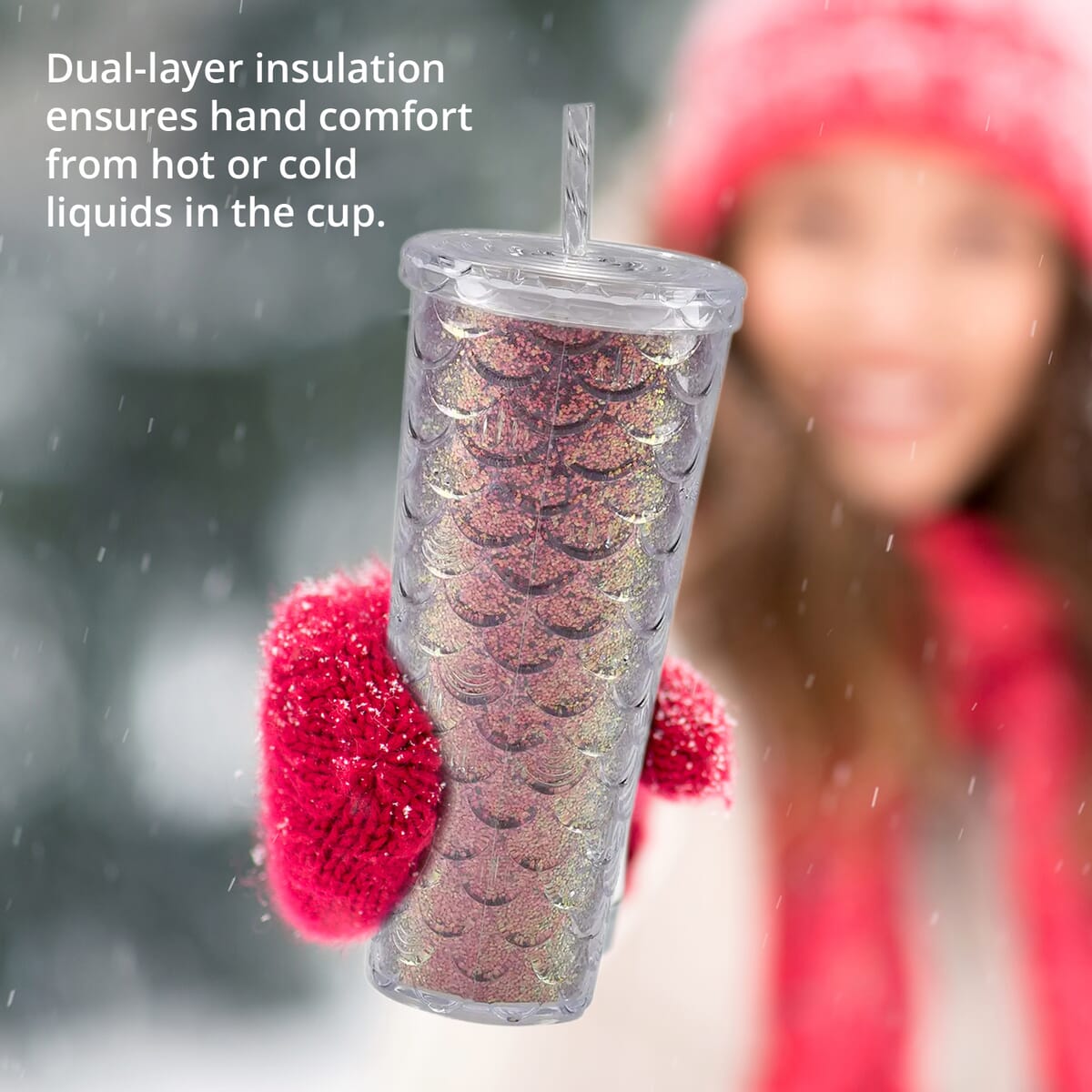 720ML Fish Scale Water Mug - Purple image number 5