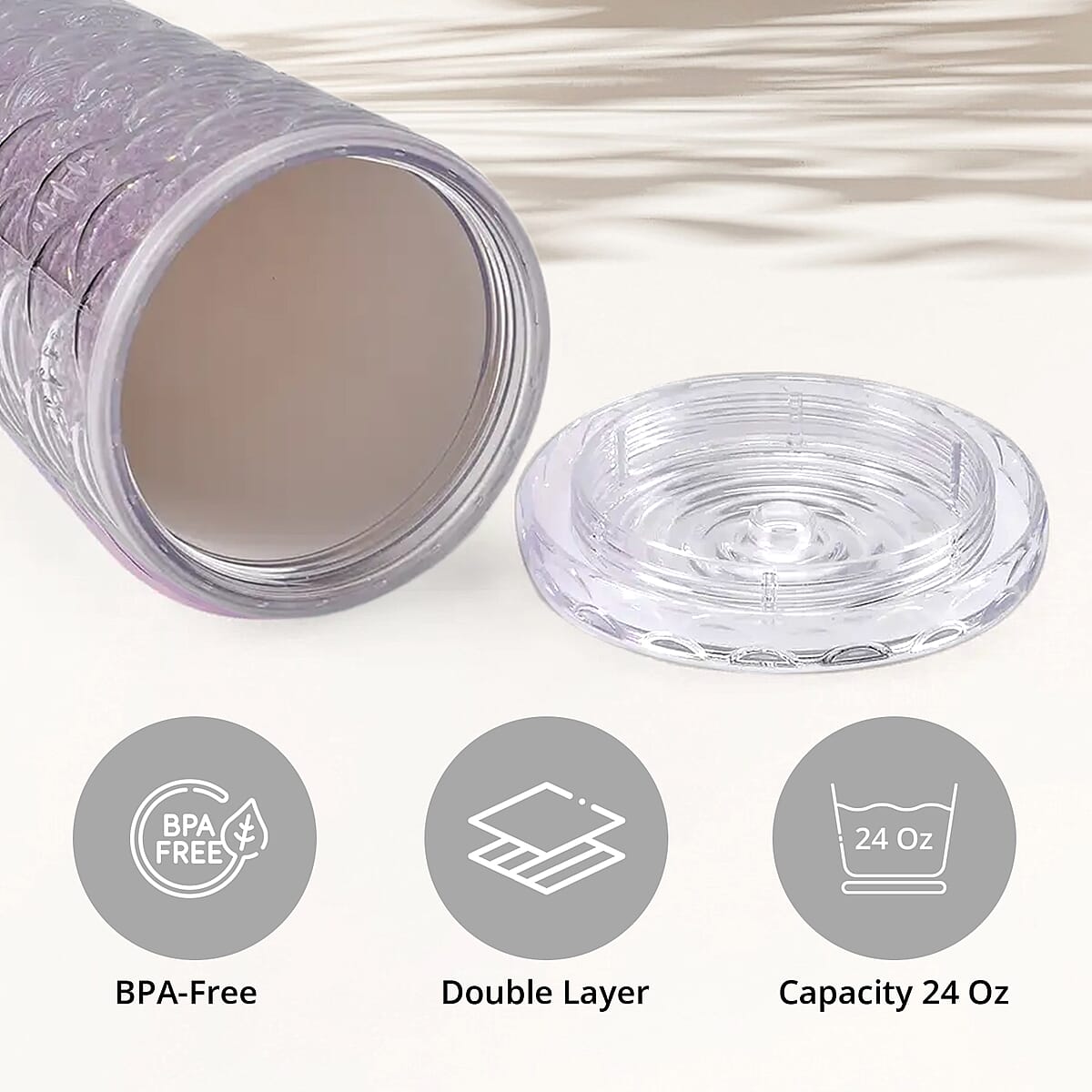 720ML Fish Scale Water Mug - Blue image number 3