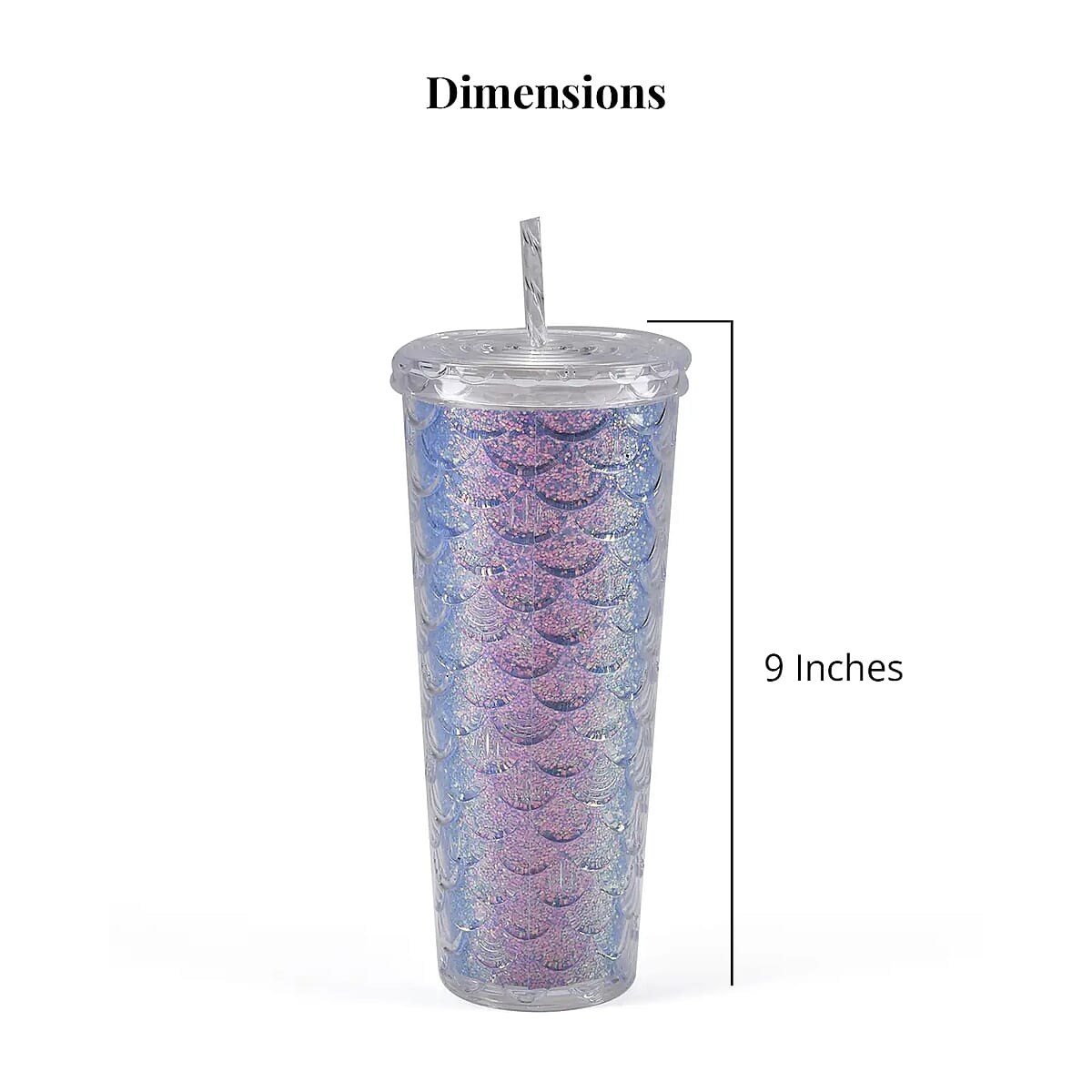 720ML Fish Scale Water Mug - Blue image number 7