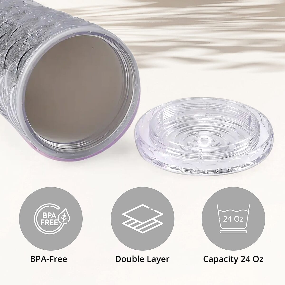 720ML Fish Scale Water Mug - Silver image number 3