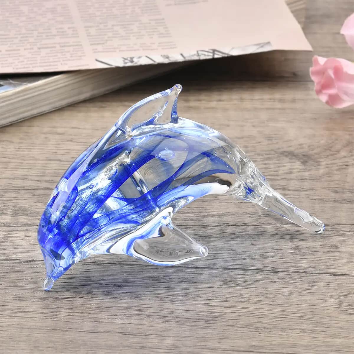 Decorative Glass Dolphin (4.33") image number 1