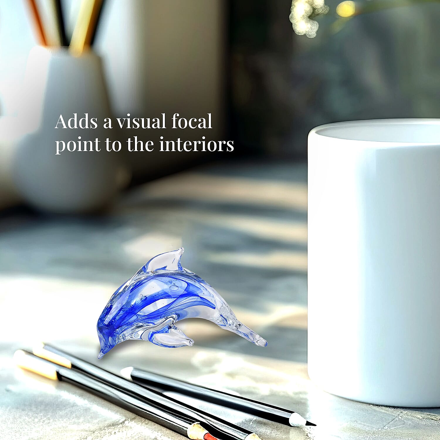 Decorative Glass Dolphin