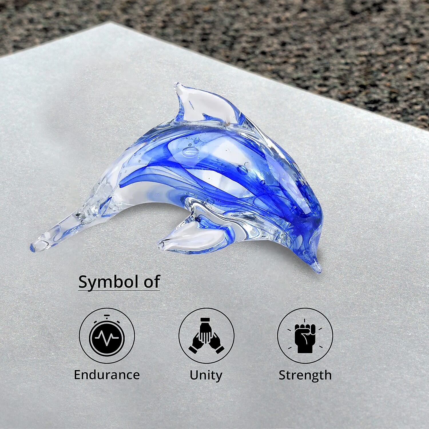 Decorative Glass Dolphin