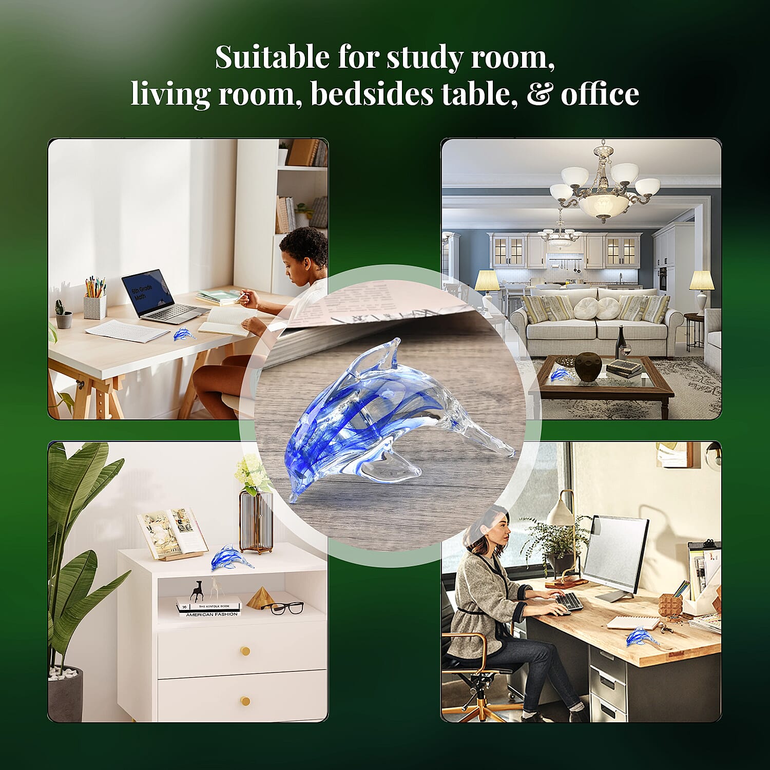 Decorative Glass Dolphin