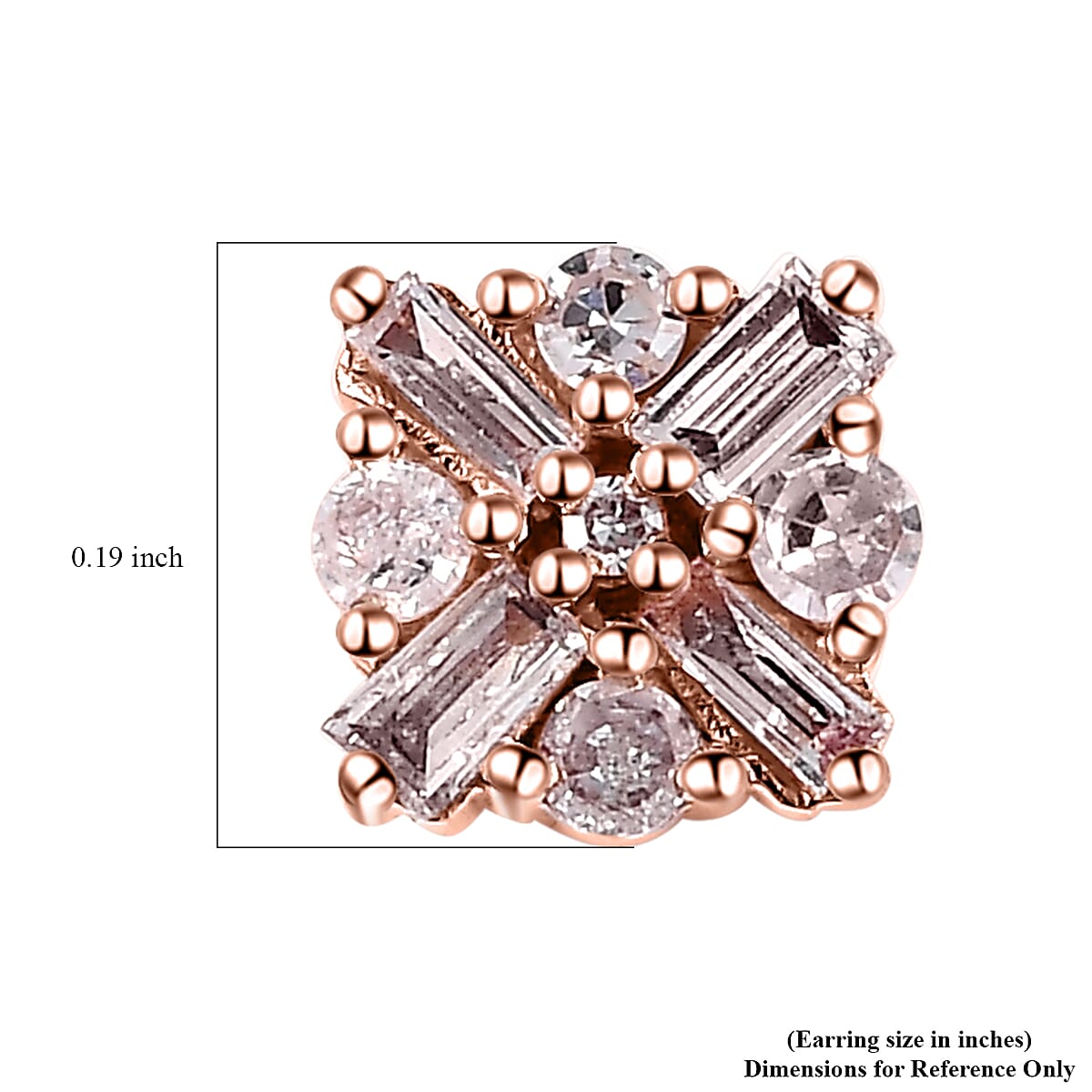Luxoro Natural Pink Diamond I3 0.25 ctw Earrings in 10K Rose Gold