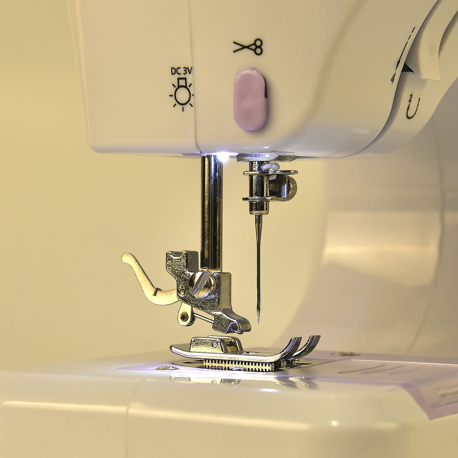 Purple Mini Multifunctional Household Sewing Machine with Template and Sewing Kit