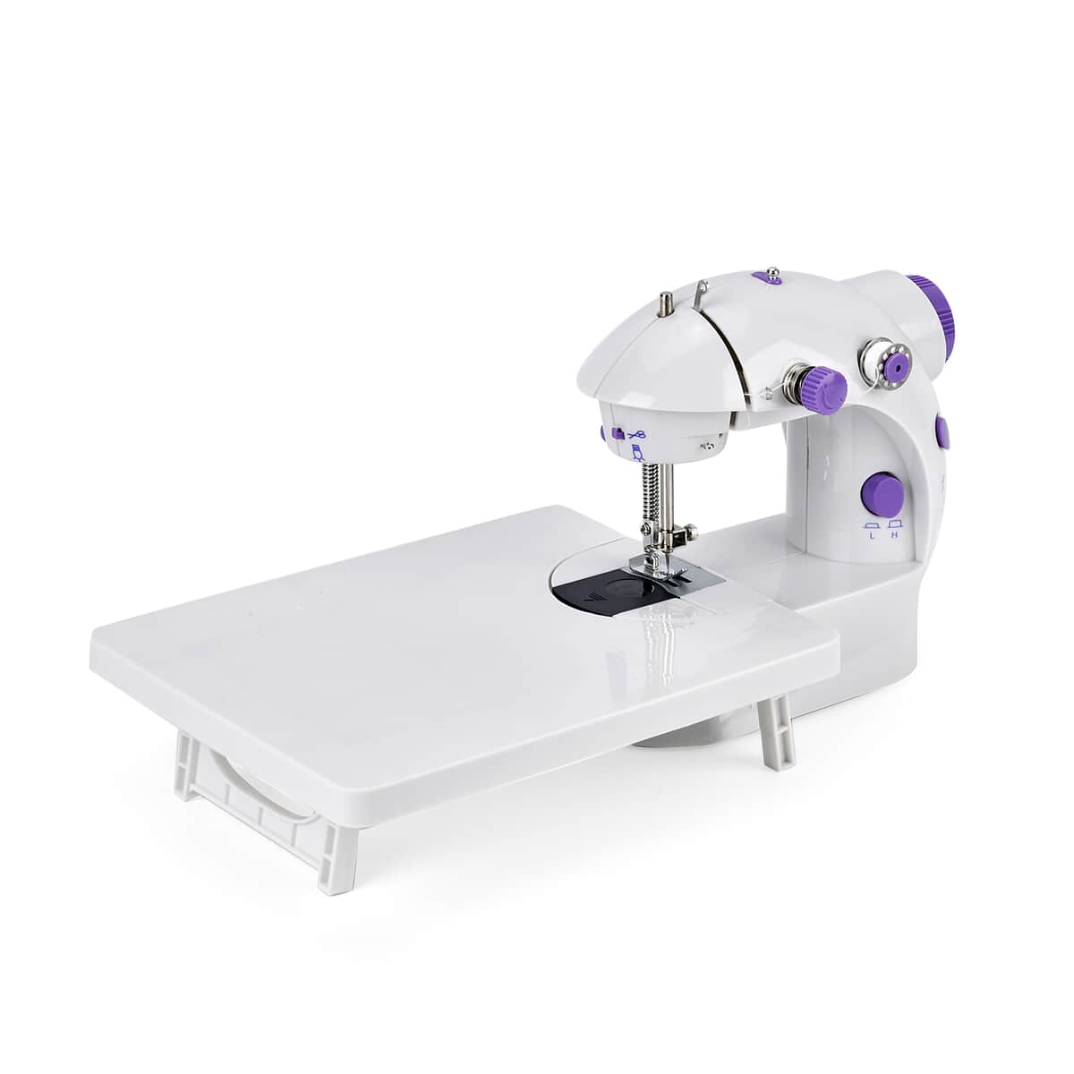 Portable Electric Sewing Machine with Template and Sewing Kit - Purple image number 5