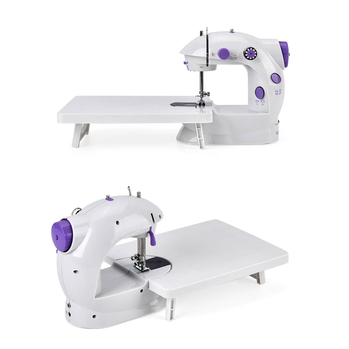 Portable Electric Sewing Machine with Template and Sewing Kit - Purple image number 6