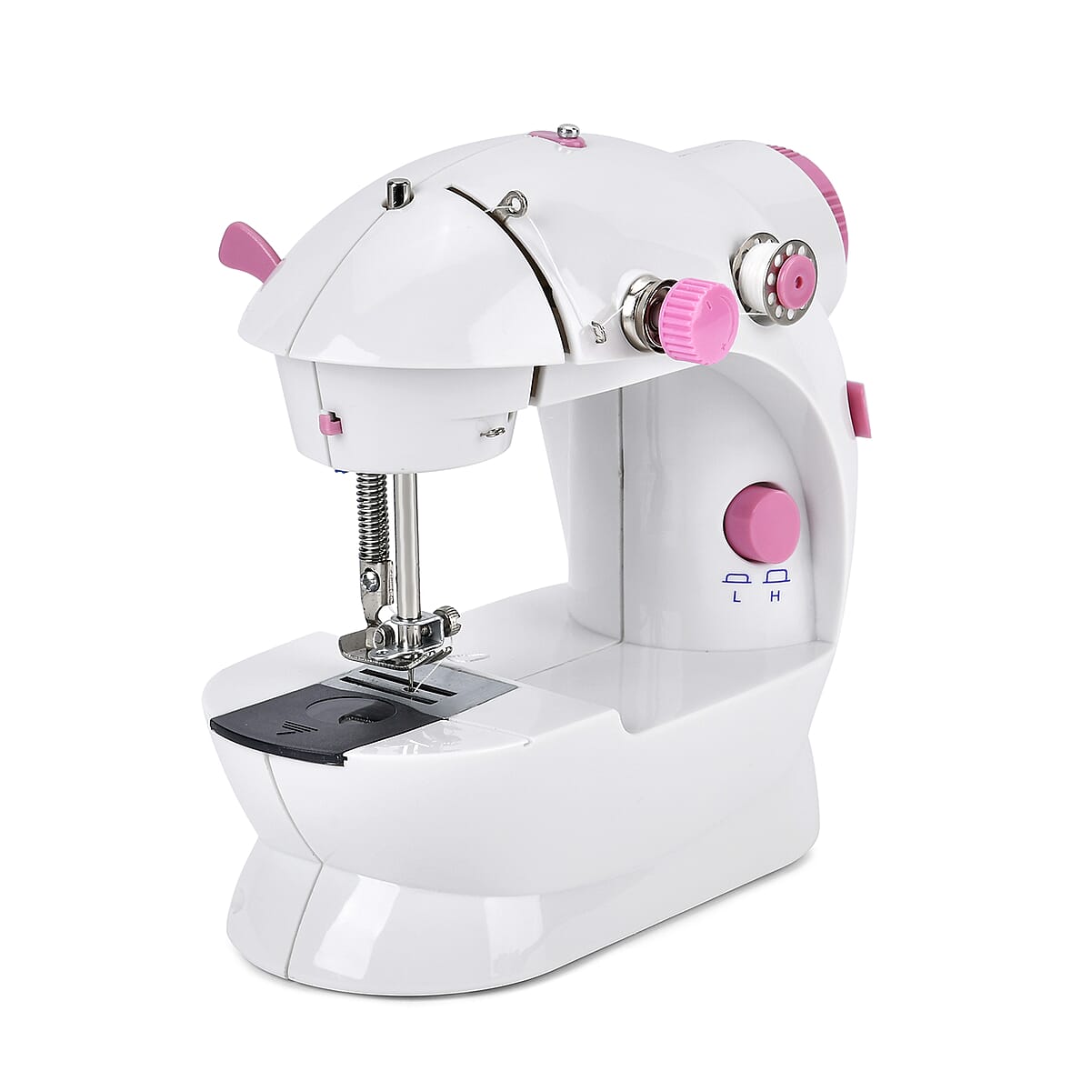 Portable Electric Sewing Machine with Extension Table and Sewing Kit, Dual Speed Mini Sewing Machine for Beginners- Pink image number 1