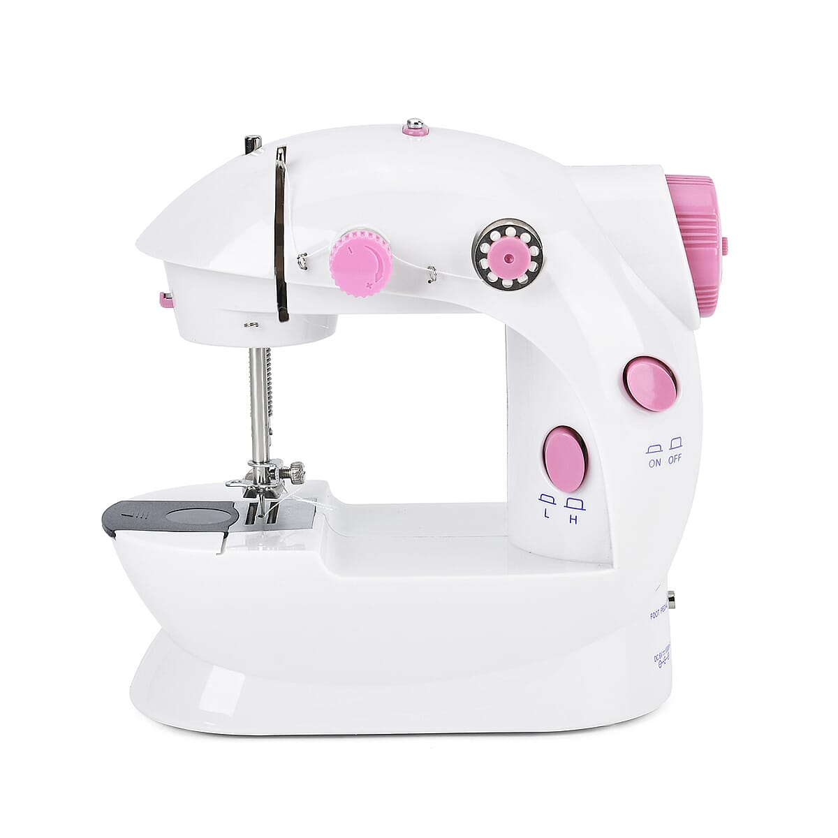 Portable Electric Sewing Machine with Extension Table and Sewing Kit, Dual Speed Mini Sewing Machine for Beginners- Pink image number 3