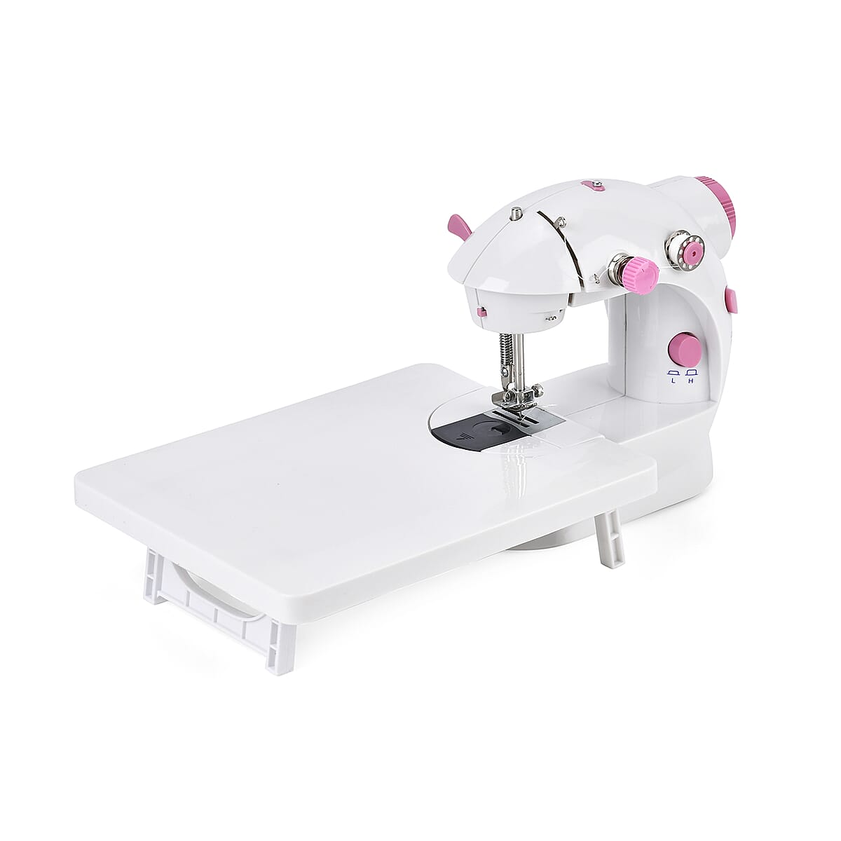 Portable Electric Sewing Machine with Extension Table and Sewing Kit, Dual Speed Mini Sewing Machine for Beginners- Pink image number 5