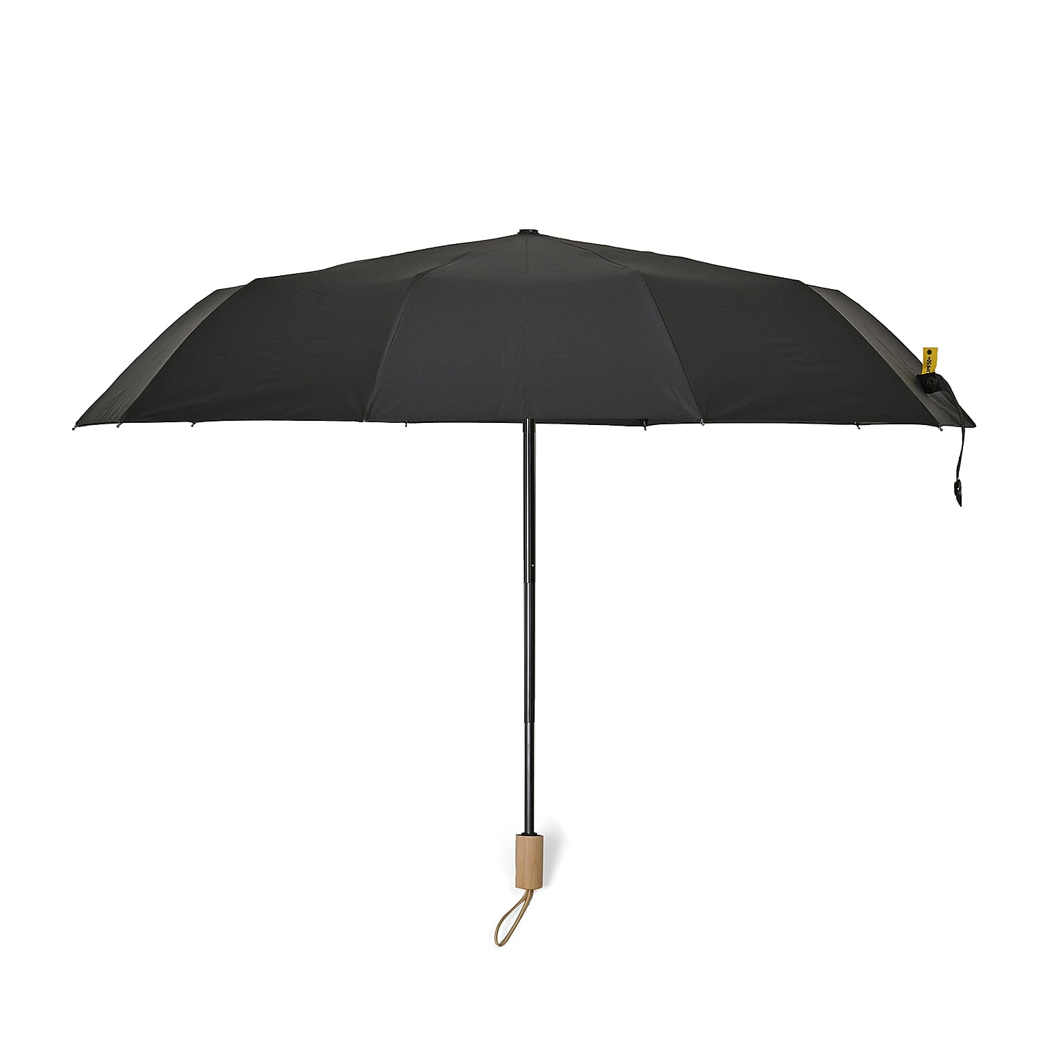 Black Folding Sun Umbrella with 10 Ribs (Inside Black Coating Can Provide UPF 50+ Protection)