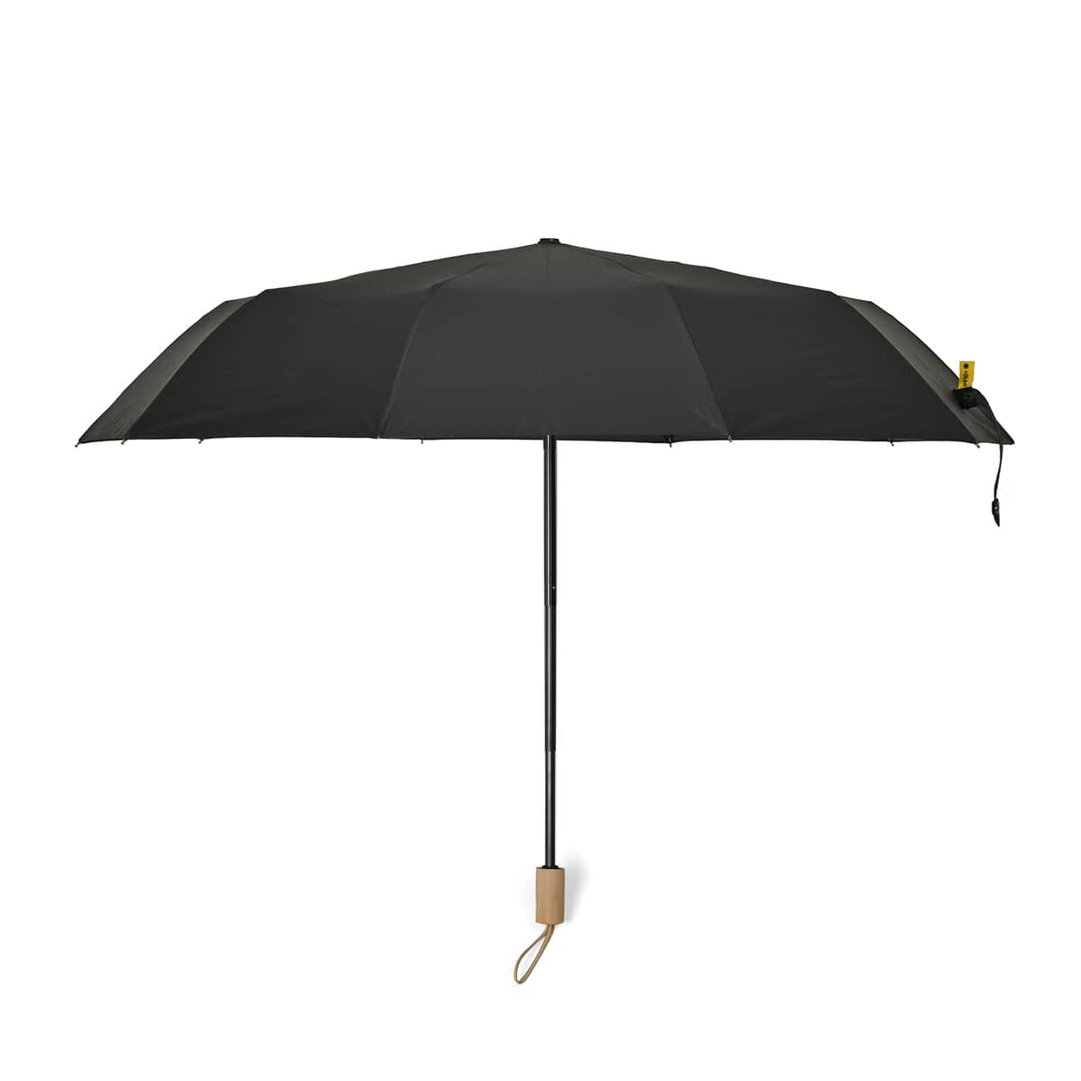 Black Folding Sun Umbrella with 10 Ribs (Inside Black Coating Can Provide UPF 50+ Protection) image number 2