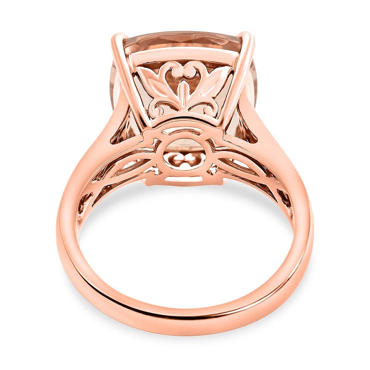 Iliana 18K Rose Gold AAA Marropino Morganite, Diamond (G-H, SI) (0.25 cts) Ring (Size 10.0) 8.40 ctw