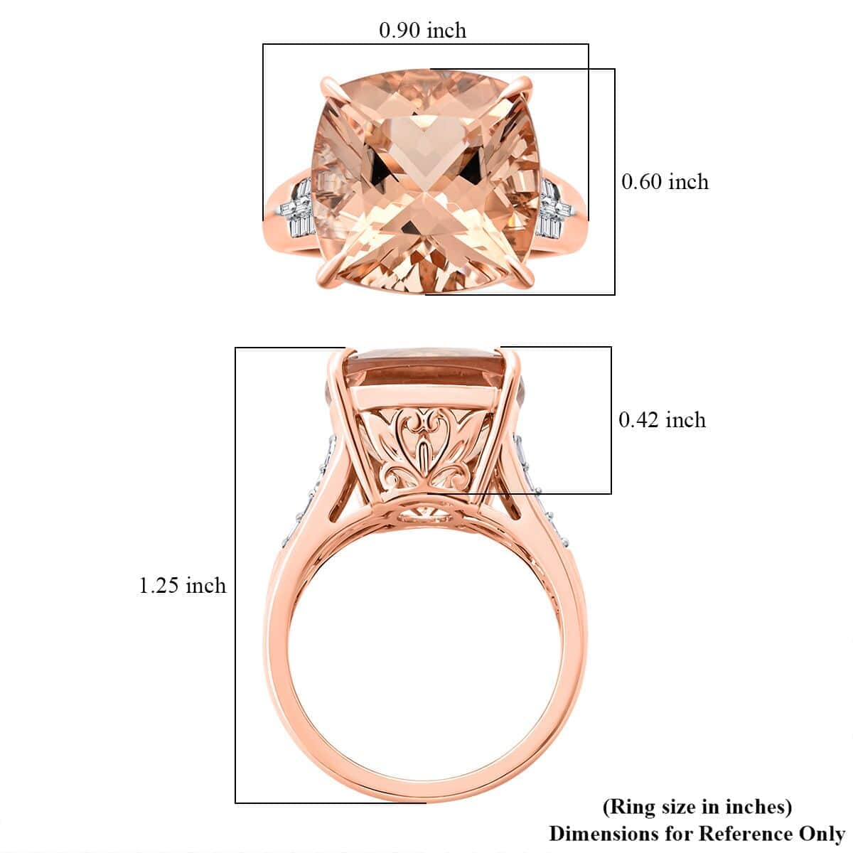 Iliana 18K Rose Gold AAA Marropino Morganite, Diamond (G-H, SI) (0.25 cts) Ring (Size 10.0) 8.40 ctw image number 5