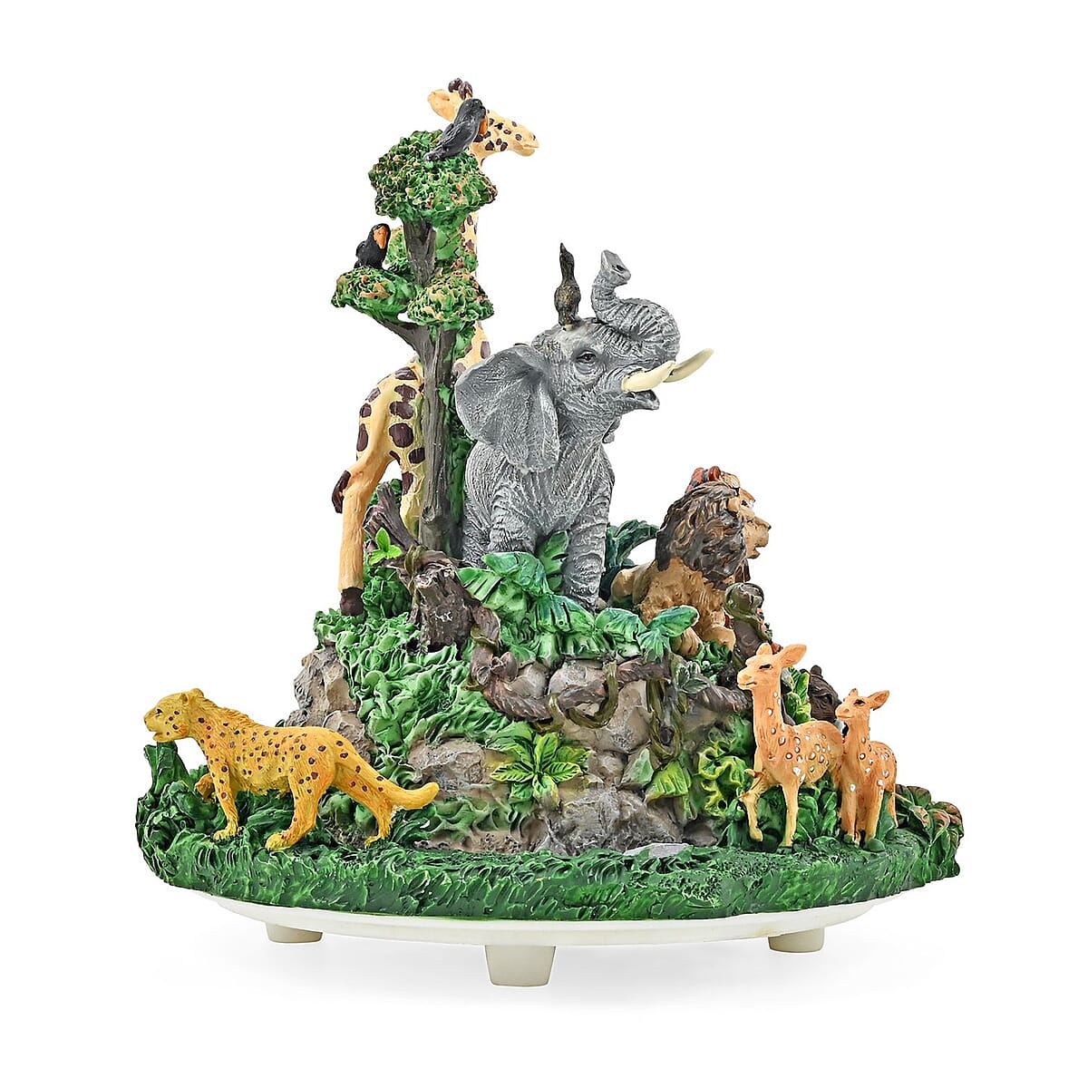 Decorative Jungle Music Box, Musical Toy Box, Musical Home Decor, Decorative Music Box, Multi Color Home Decorative Piece image number 1