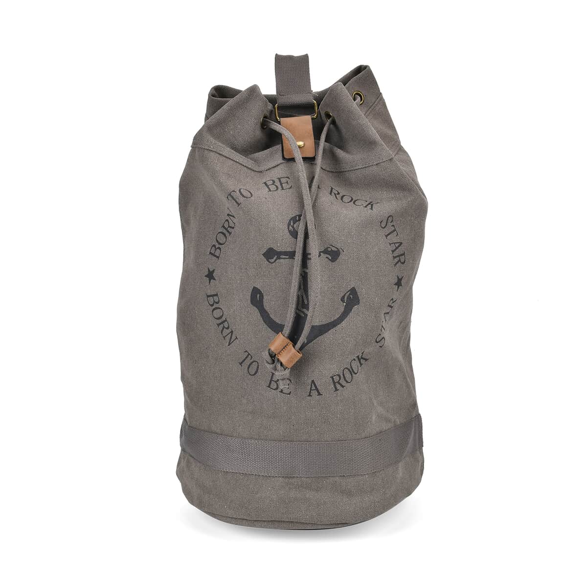 Navy Collection Brown Color Anchor Pattern Backpack Bag with Adjustable Double Shoulder Straps image number 0