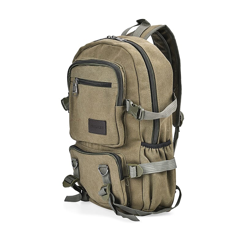Navy Collection Army Green Multiple Pockets Backpack Bag with Two Padded Shoulder Straps