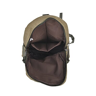 Navy Collection Army Green Multiple Pockets Backpack Bag with Two Padded Shoulder Straps