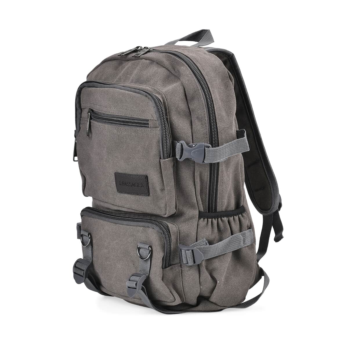 Navy Collection Gray Multiple Pockets Backpack Bag with Two Padded Shoulder Straps image number 0