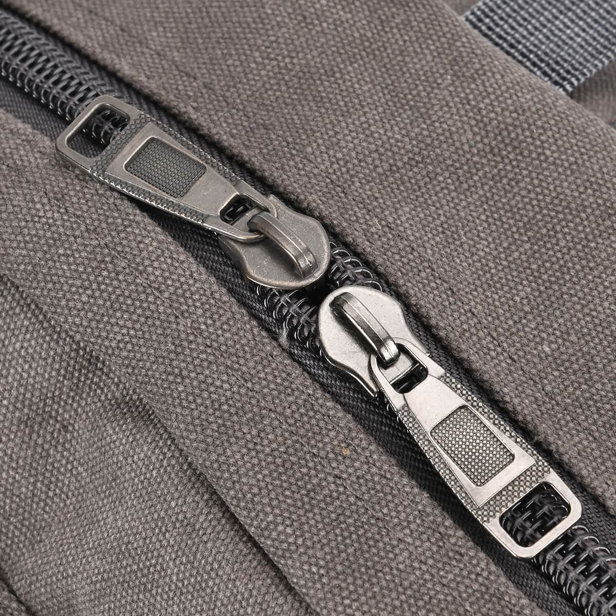 Navy Collection Gray Multiple Pockets Backpack Bag with Two Padded Shoulder Straps image number 5