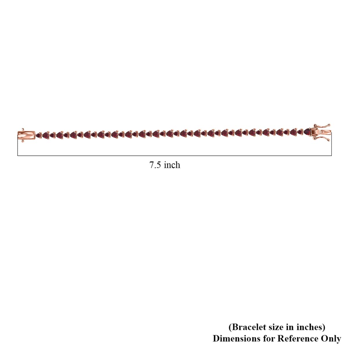 Anthill Garnet Bracelet in Vermeil Rose Gold Over Sterling Silver (7.25 In) 8.65 ctw image number 4