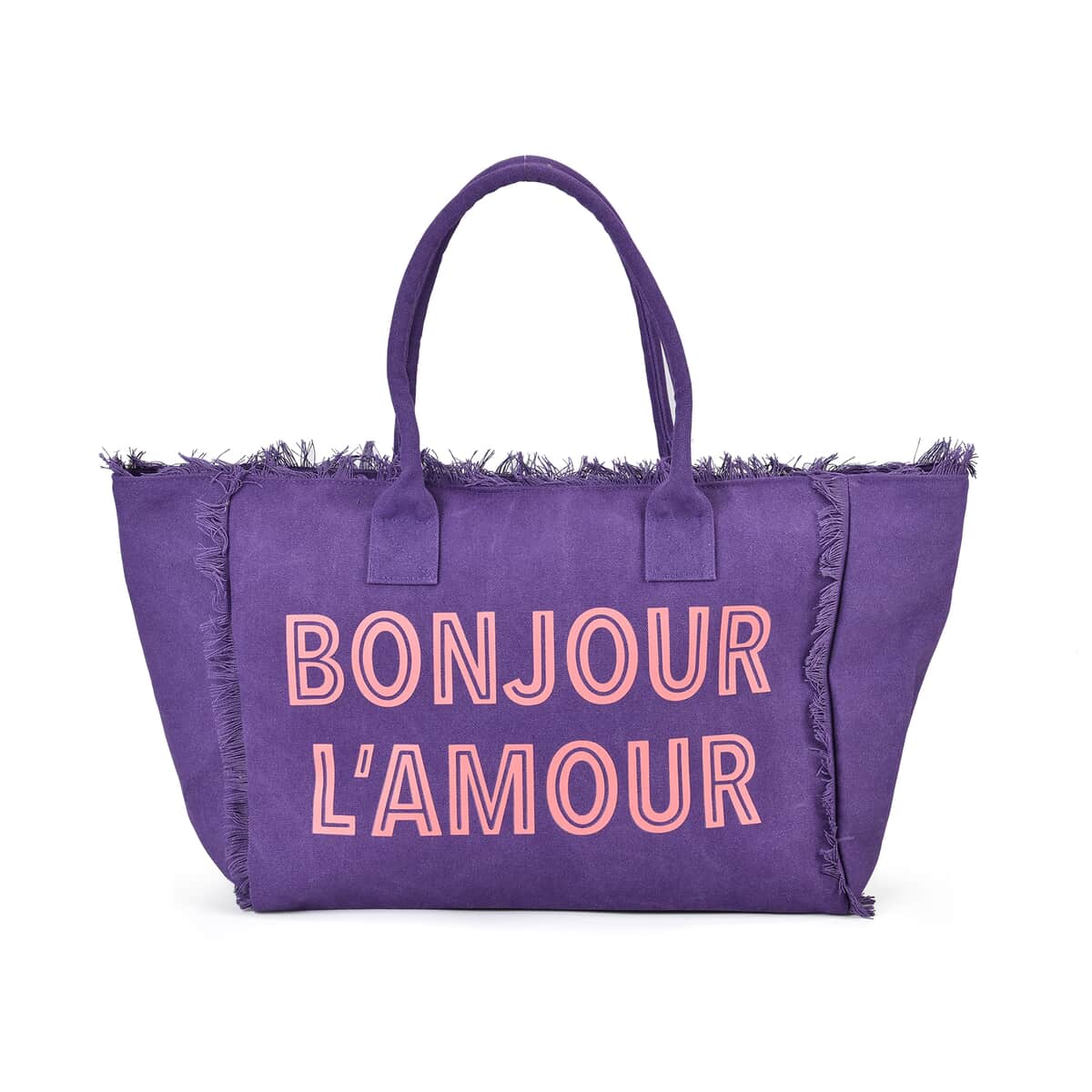 Navy Collection Purple Color Printed Tote Bag image number 0