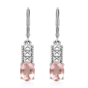 Morganique Quartz (Triplet) Lever Back Earrings in Stainless Steel 2.75 ctw