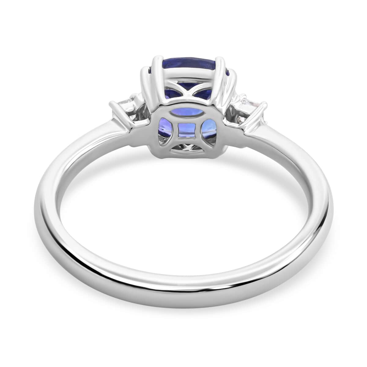 Certified & Appraised Rhapsody 950 Platinum AAAA Tanzanite and E-F VS Diamond Ring (Size 8.0) 5.15 Grams 1.85 ctw image number 4