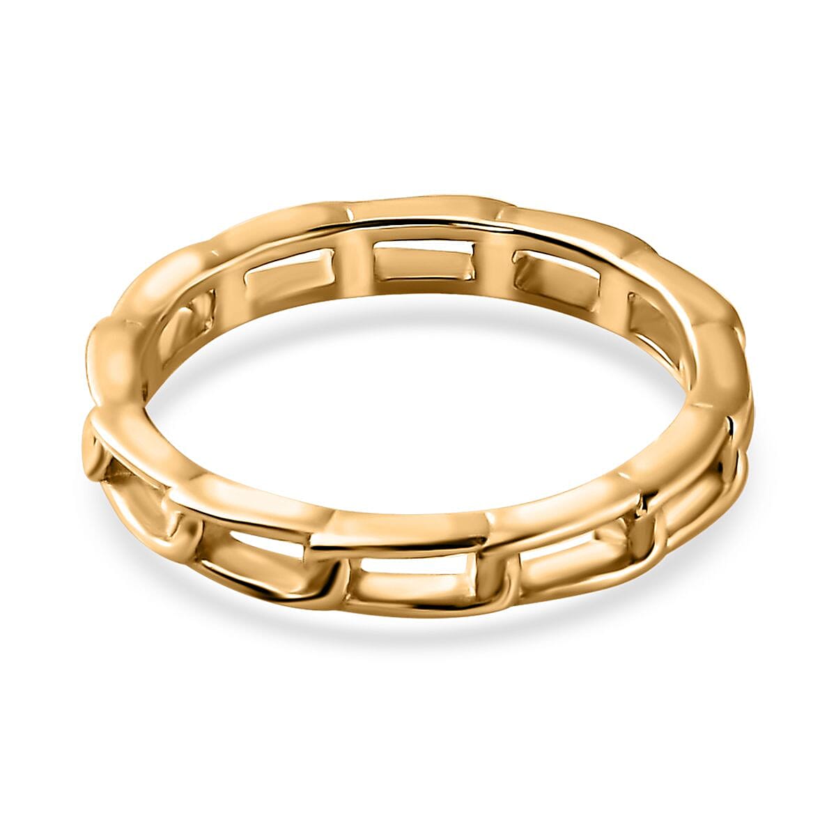 14K Yellow Gold Over Sterling Silver Band Ring (Size 7.0) 1.75 Grams image number 4