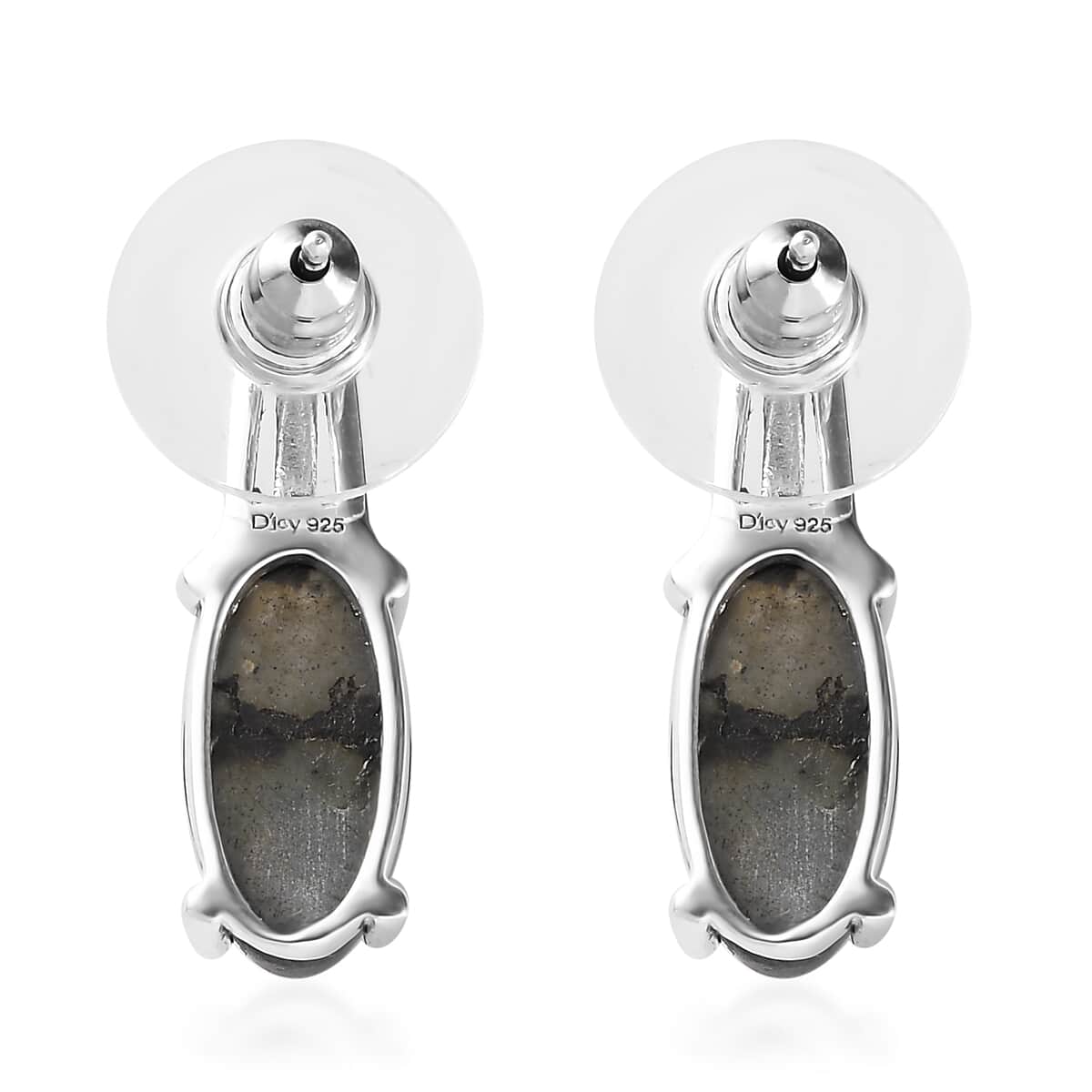 Malagasy Labradorite Solitaire Stud Earrings in Sterling Silver 7.65 ctw image number 5