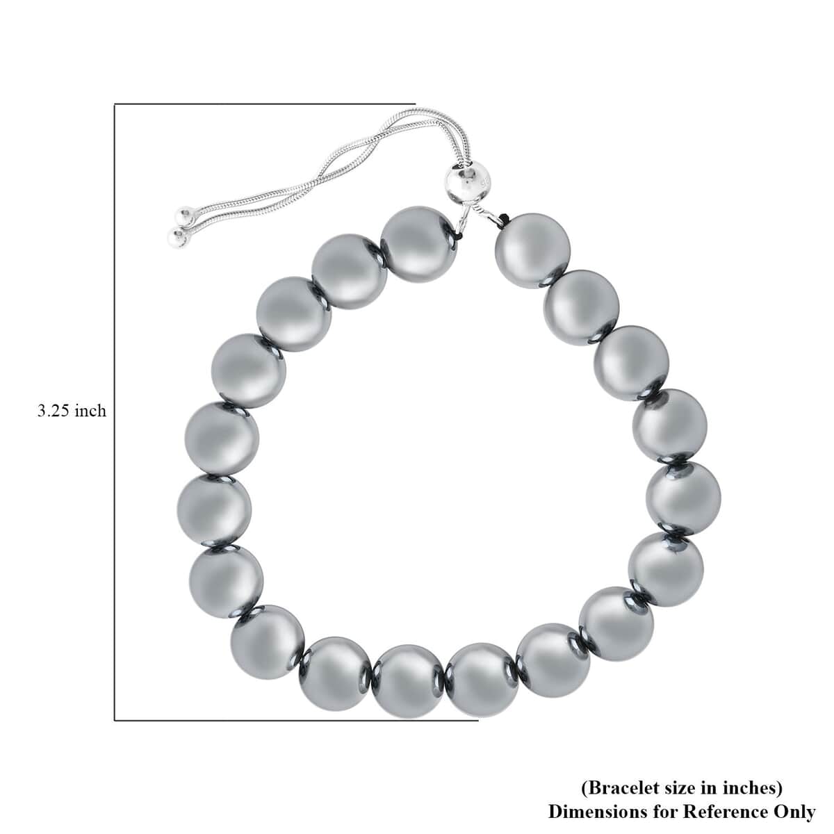 Terahertz Beaded Bolo Bracelet in Rhodium Over Sterling Silver 106.20 ctw image number 3