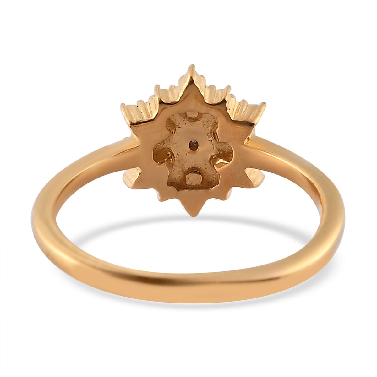 Diamond Accent Ring in 14K Yellow Gold Over Sterling Silver (Size 8.0) image number 4
